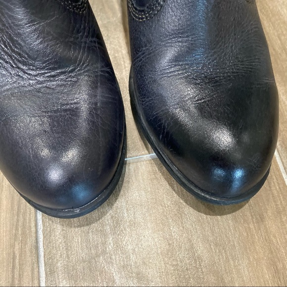 Montana boot co black leather heeled booties - Picture 3 of 8